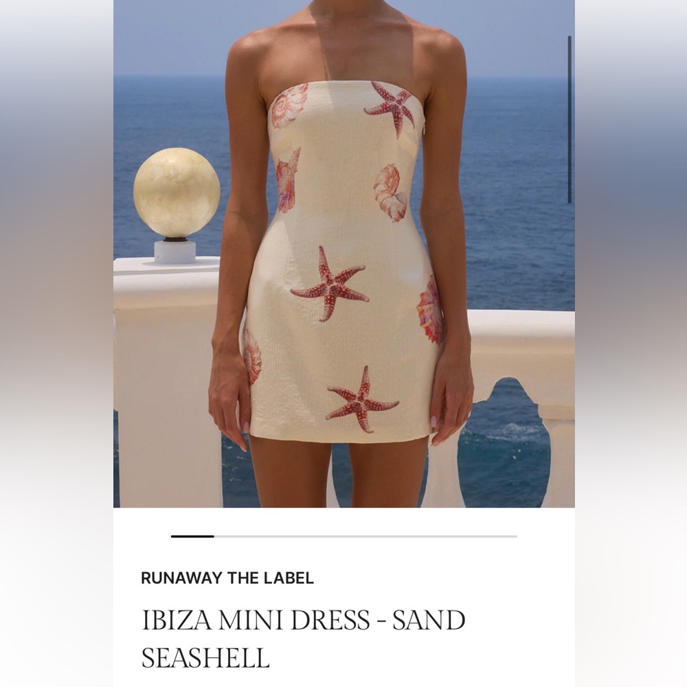 Ibiza Mini Dress Runaway the Label Sand Seashell NWOT